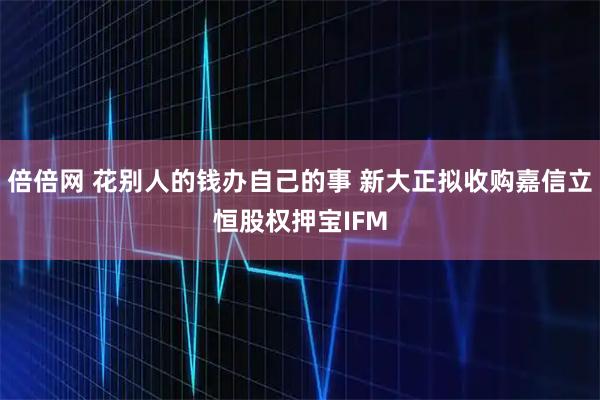 倍倍网 花别人的钱办自己的事 新大正拟收购嘉信立恒股权押宝IFM