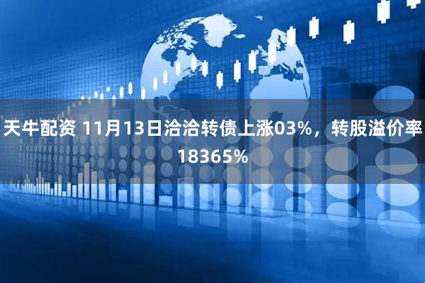 天牛配资 11月13日洽洽转债上涨03%，转股溢价率18365%