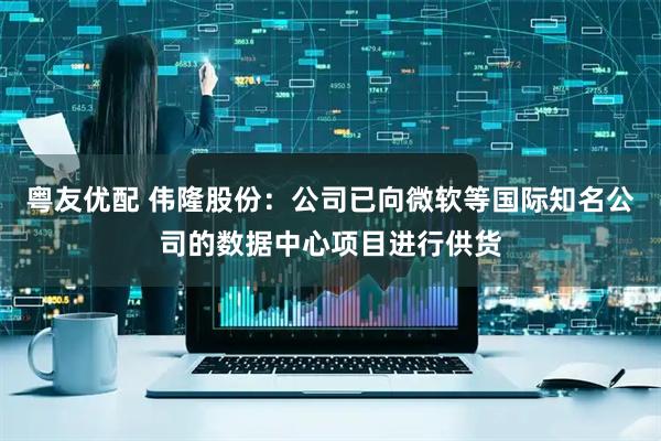 粤友优配 伟隆股份：公司已向微软等国际知名公司的数据中心项目进行供货